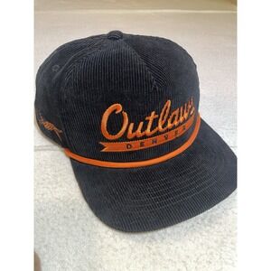 Denver‎ Outlaws Lacrosse Hat Corduroy Black Snapback Rope Hat MLL Embroidered